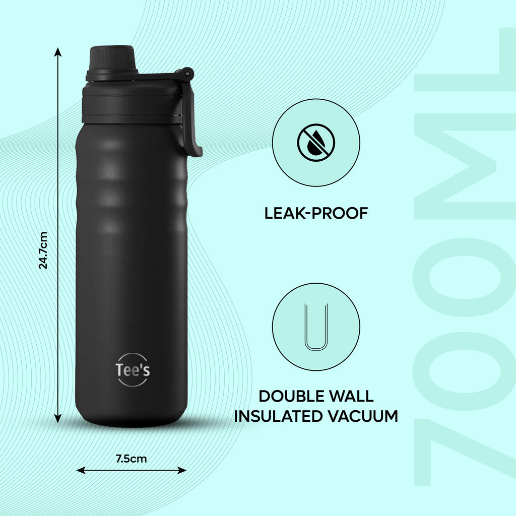 Tee's Double Wall Insulated Vacuum Water Bottle