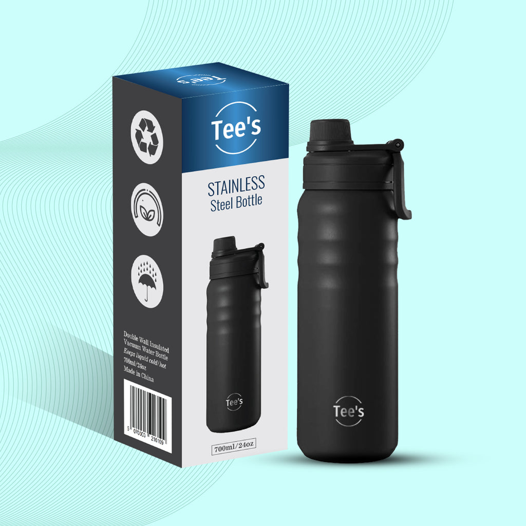 Tee's Double Wall Insulated Vacuum Water Bottle